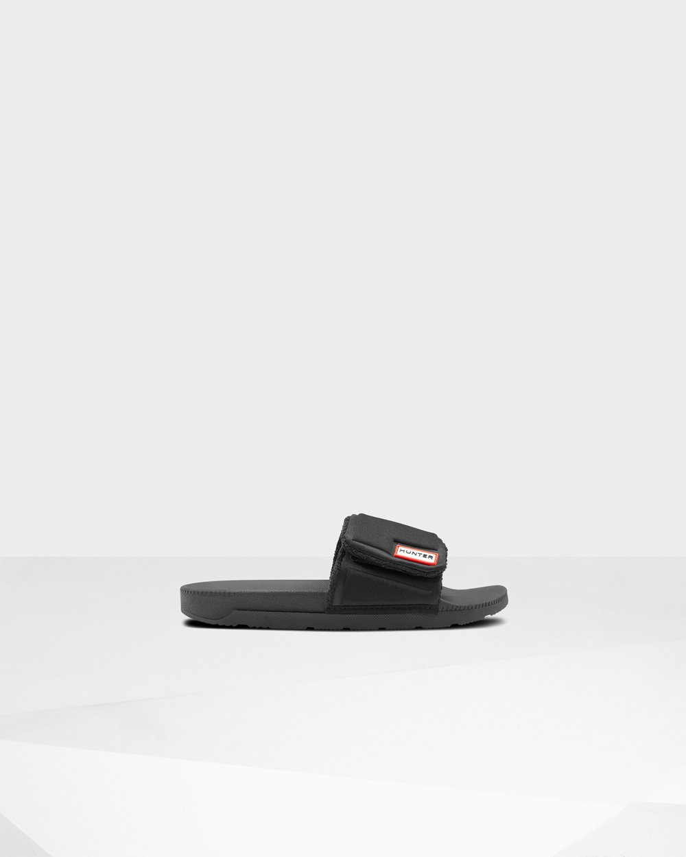 Hunter Original Adjustable Slides - Online Sale Womens Black - UNWQLV074